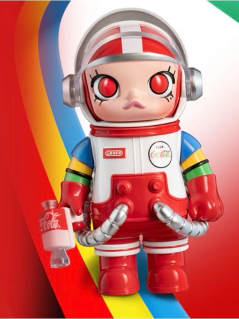 AUTHENTIC POP MART Mega Space Molly 100% - Series 3 SECRET: Team Coca-Cola